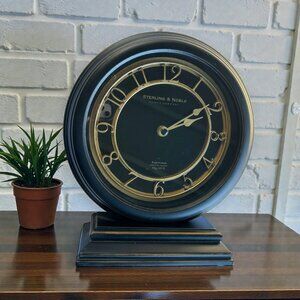 Sterling And Noble Shelf Clock Dark Brownn (Black-ish) 2005 - Tested & Works